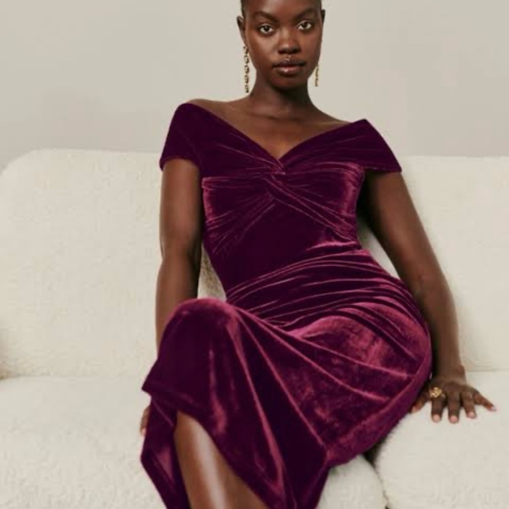 NWT Reformation Toulon velvet dress